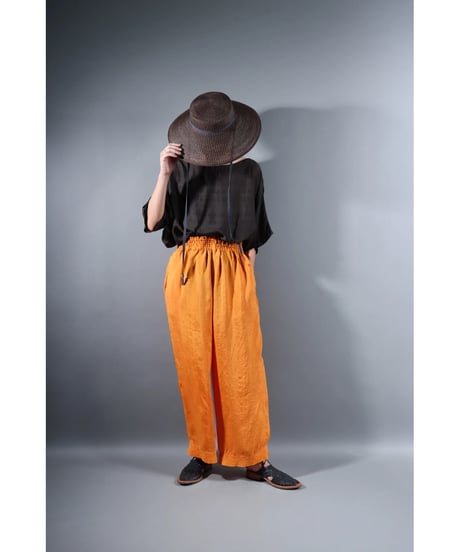 2.Lumo stitch pants / Silk khadi / Holly orange