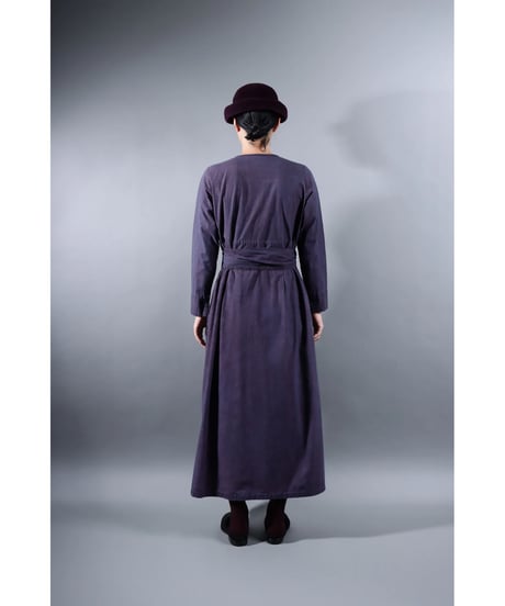 1.Pasan sp / Coat dress / Organic cotton / size1,size2 / Grape purple