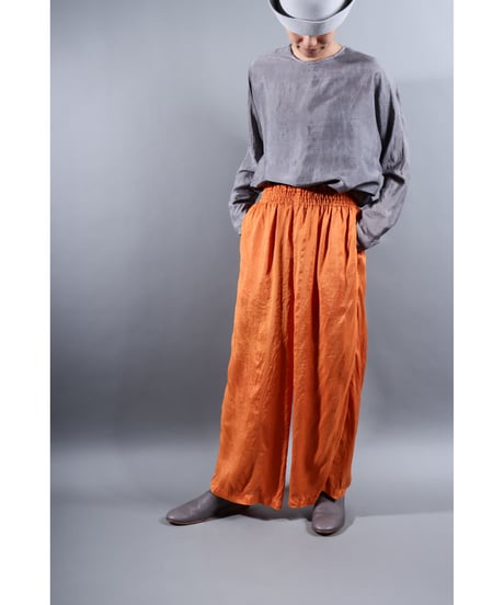 3.Lumo pants / Silk khadi / Persimon orange