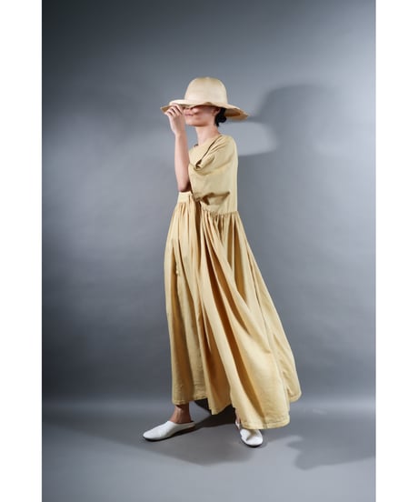 4.Kurteno-dress / Half sleeve / Organic cotton satin / Clove