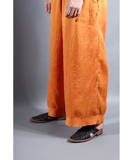 2.Lumo stitch pants / Silk khadi / Holly orange