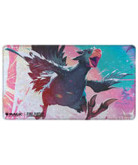 (プレイマット)MTG×FF　Traveling Chocobo (Black)ホロフォイルプレイマット 《旅するチョコボ》(黒)