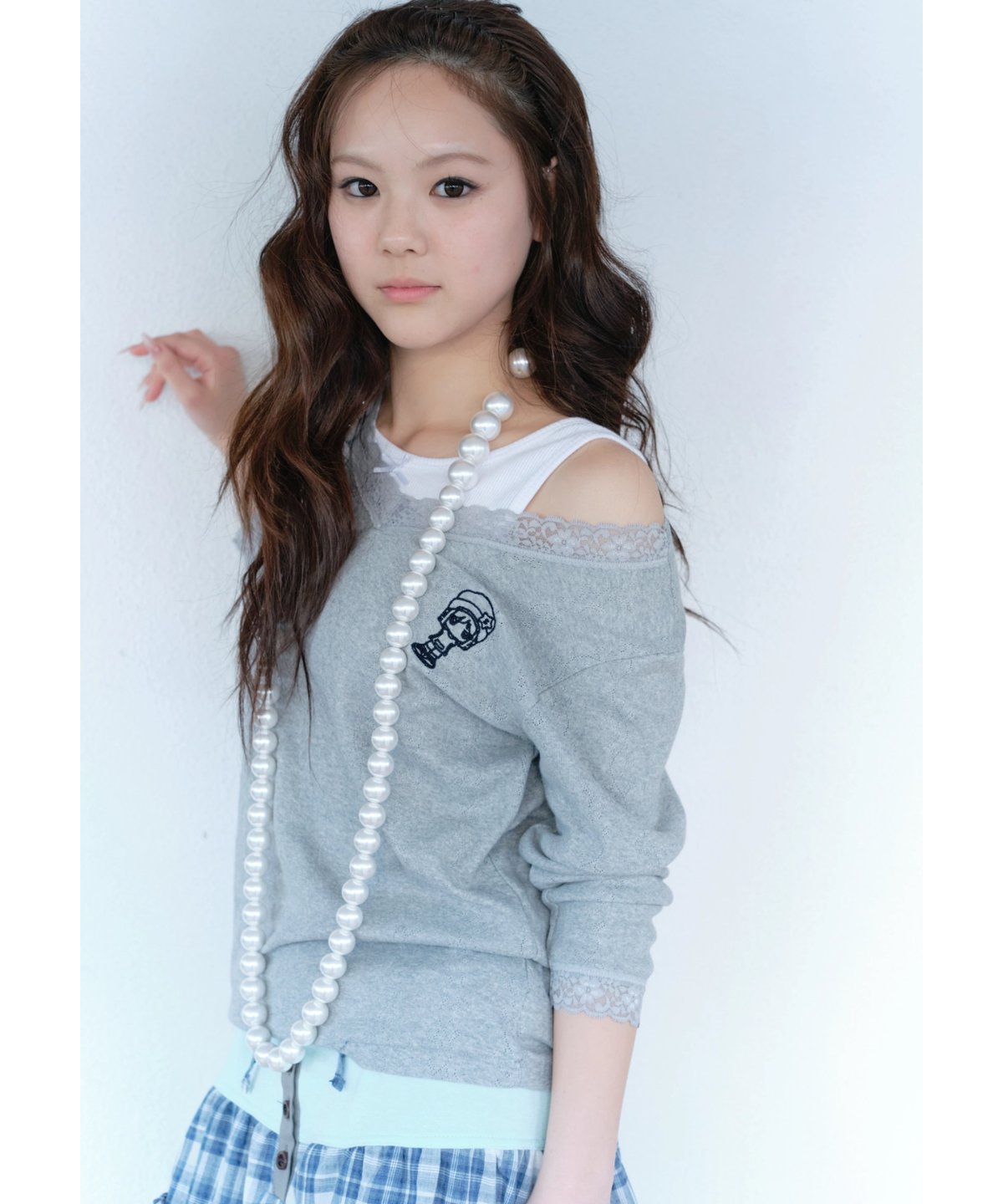 SHALOM / MARO LACE TOP GRAY | I/O PORT