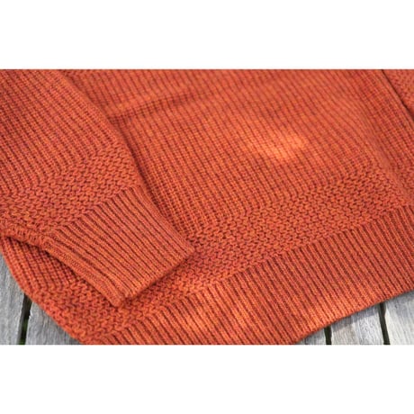 NOROLL - SIMPLE CREW NECK KNIT / ORANGE