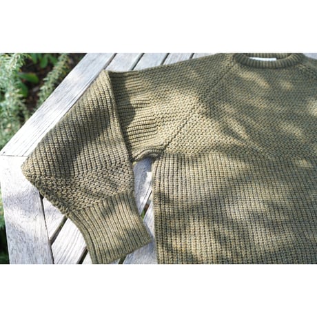 NOROLL - SIMPLE CREW NECK KNIT / OLIVE