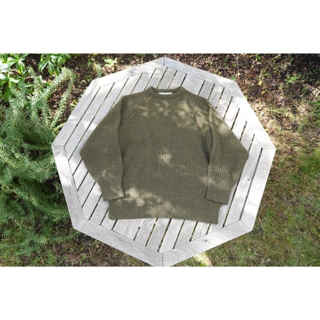 NOROLL - SIMPLE CREW NECK KNIT / OLIVE
