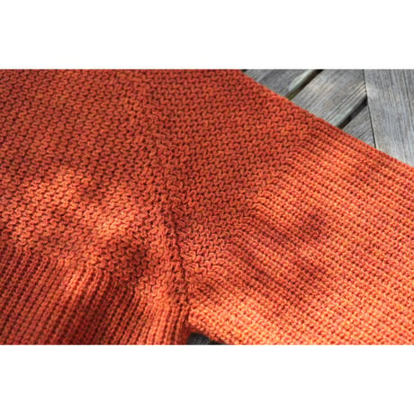 NOROLL - SIMPLE CREW NECK KNIT / ORANGE