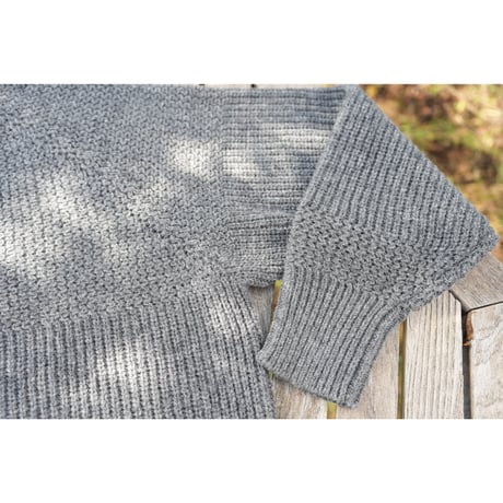 NOROLL - SIMPLE CREW NECK KNIT / GREY