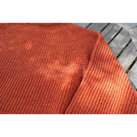 NOROLL - SIMPLE CREW NECK KNIT / ORANGE