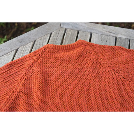 NOROLL - SIMPLE CREW NECK KNIT / ORANGE