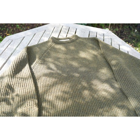 NOROLL - SIMPLE CREW NECK KNIT / OLIVE