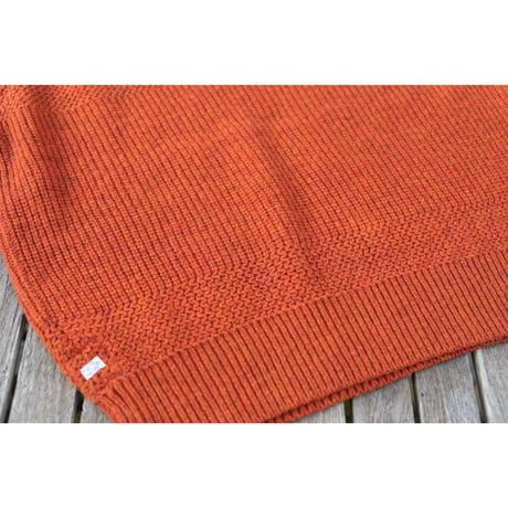 NOROLL - SIMPLE CREW NECK KNIT / ORANGE