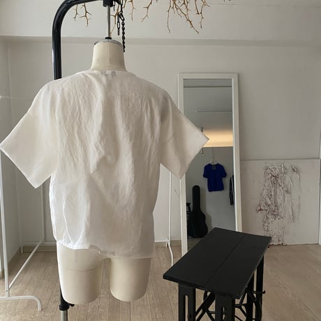 2026ss hollow BLOUSE…white linen