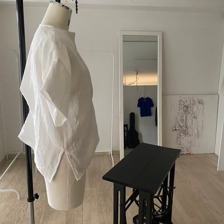 2026ss hollow BLOUSE…white linen