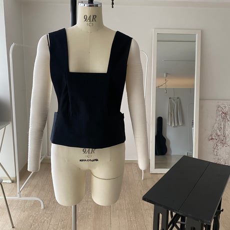 cotton linen "BIB TOP"