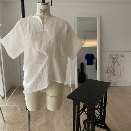 2026ss hollow BLOUSE…white linen