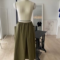 NO front＝back cotton linen SKIRT