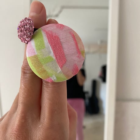 covered button HAIR elastic
