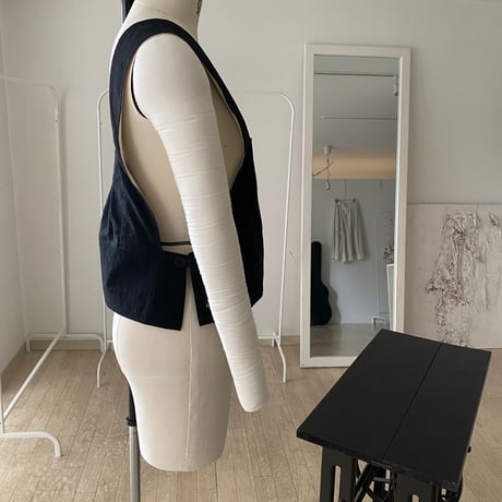 cotton linen "BIB TOP"