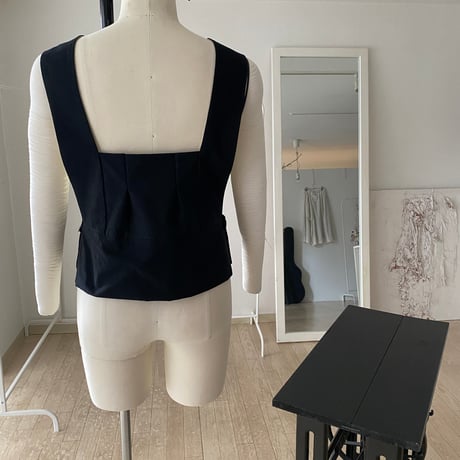 cotton linen "BIB TOP"