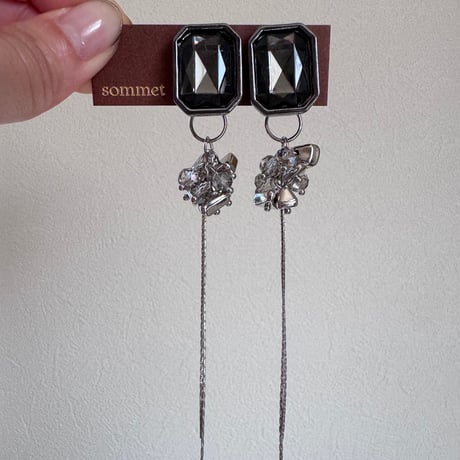 ブラックビジューアクセサリー　no.22
