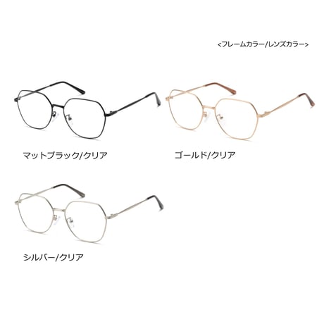 【3colors】スクエアフレームメタルメガネ/UV99%cut/Ladies'・Men’s<No.3572>