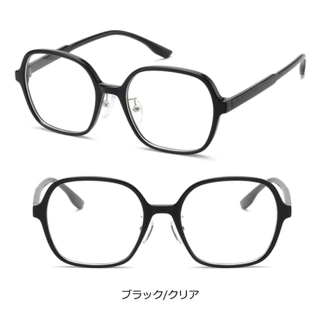 【4colors】ソフトスクエアフレームメガネ/UV99%cut/Ladies'・Men’s<No.2984>