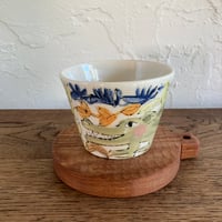 大隈美佳　色化粧  カップ  ワニと鳥