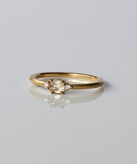 One of kind / Natural Diamond Ring ＜K18YG＞ -R307YG