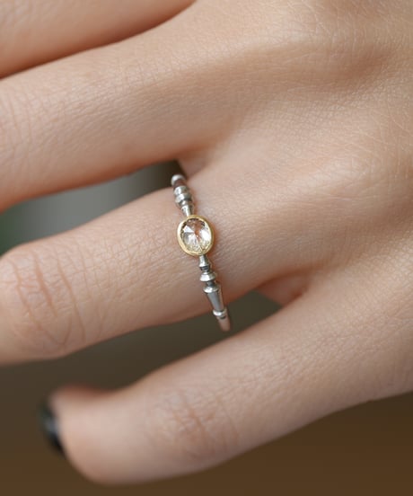 One of kind / Natural Diamond Ring ＜Pt/K18YG＞ -R350PTYG