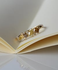 One of kind / Natural Diamond Ring ＜K18YG＞ -R763YG