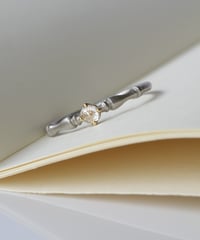 One of kind / Natural Diamond Ring ＜Pt/K18YG＞ -R124PTYG