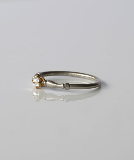 One of kind / Natural Diamond Ring ＜Pt/K18YG＞ -R124PTYG