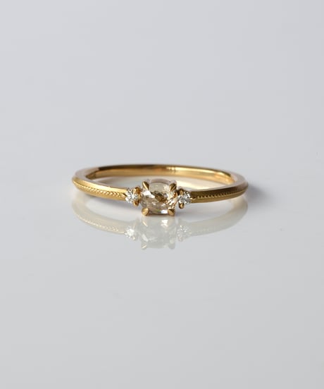 One of kind / Natural Diamond Ring ＜K18YG＞ -R307YG