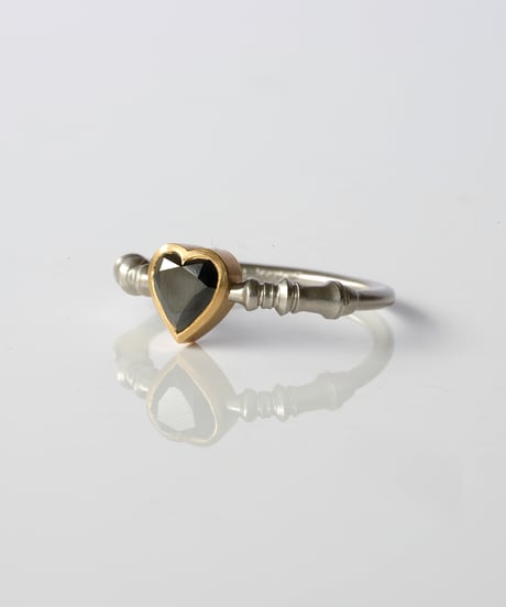 One of kind / Black Diamond Ring ＜Pt/K18YG＞ -R882PTYG