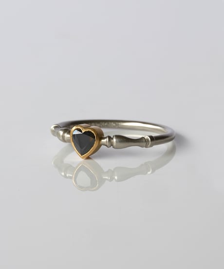 One of kind / Black Diamond Ring ＜Pt/K18YG＞ -R355PTYG
