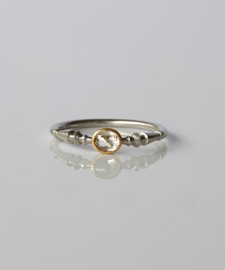 One of kind / Natural Diamond Ring ＜Pt/K18YG＞ -R350PTYG