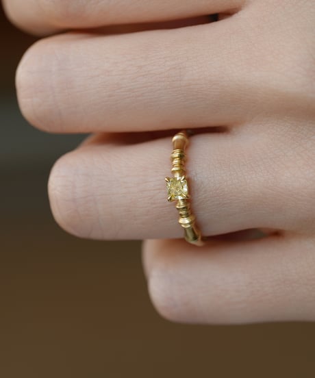One of kind / Natural Diamond Ring ＜K18YG＞ - R269YG