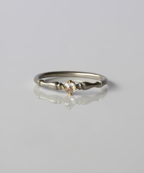 One of kind / Natural Diamond Ring ＜Pt/K18YG＞ -R124PTYG