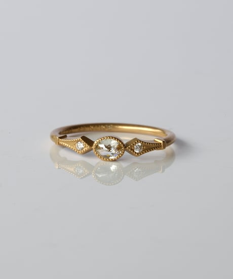 One of kind / Natural Diamond Ring ＜K18YG＞ -R226YG