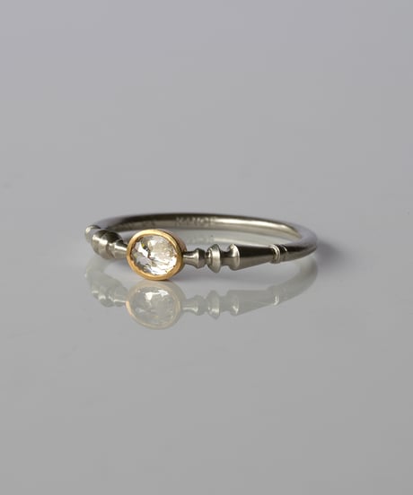 One of kind / Natural Diamond Ring ＜Pt/K18YG＞ -R350PTYG
