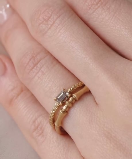 One of kind / Natural Diamond Ring ＜K18YG＞ - R341YG