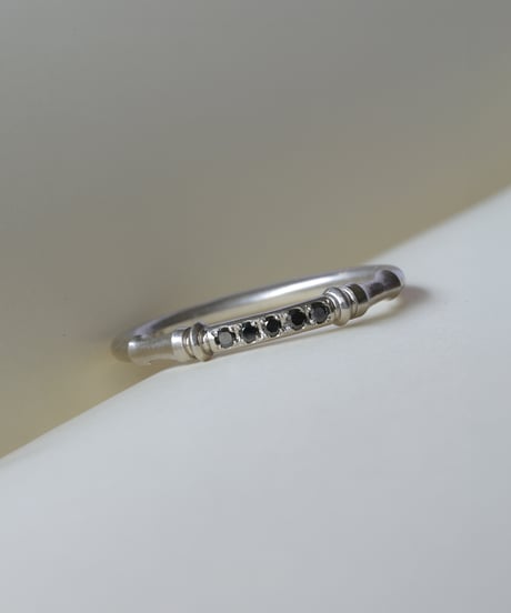 【Order Ring】SPINDLE / Black Diamond Ring ＜Pt＞ SD-2-PTDIA