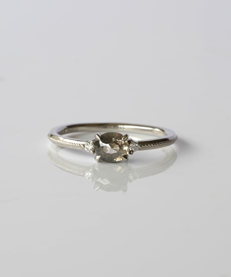 One of kind / Natural Diamond Ring ＜Pt＞ -R728PT