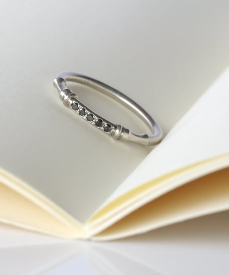 【Order Ring】SPINDLE / Black Diamond Ring ＜Pt＞ SD-2-PTDIA