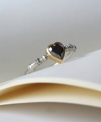 One of kind / Black Diamond Ring ＜Pt/K18YG＞ -R882PTYG