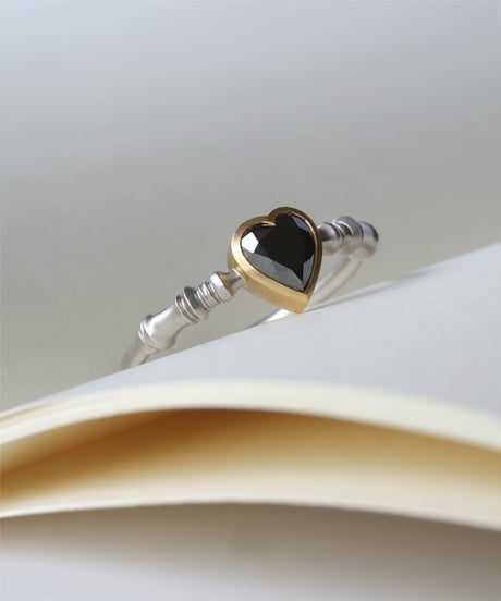 One of kind / Black Diamond Ring ＜Pt/K18YG＞ -R882PTYG