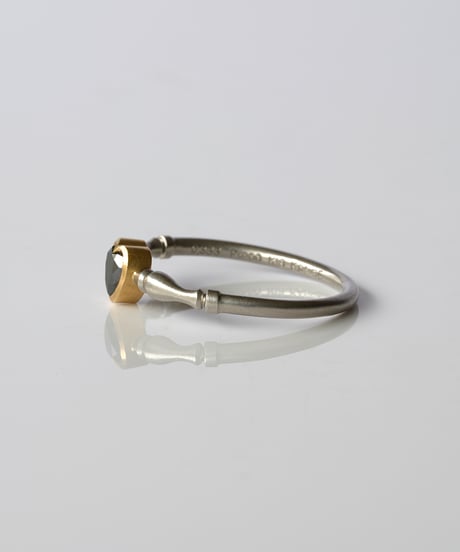 One of kind / Black Diamond Ring ＜Pt/K18YG＞ -R355PTYG