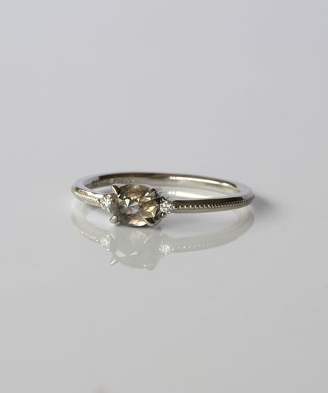 One of kind / Natural Diamond Ring ＜Pt＞ -R728PT