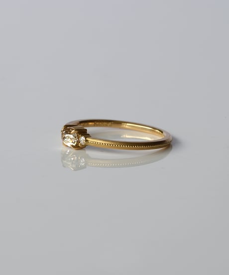 One of kind / Natural Diamond Ring ＜K18YG＞ -R307YG